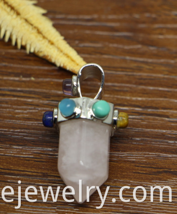 Natural Hexagonal Prism Stone Pendant